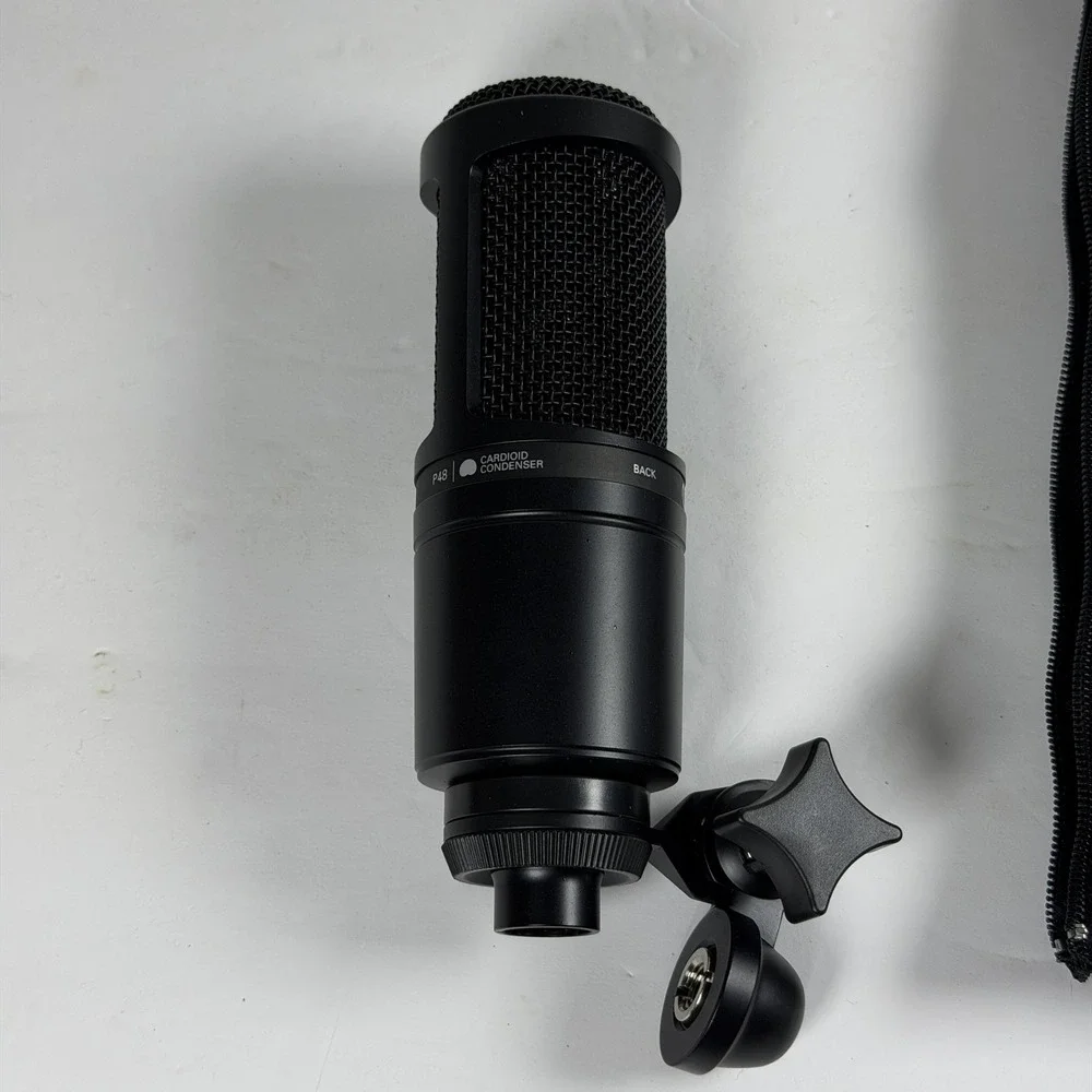 Audio-Technica AT2020 Cardioid Condenser Microphone with Mount & Pouch - B-15